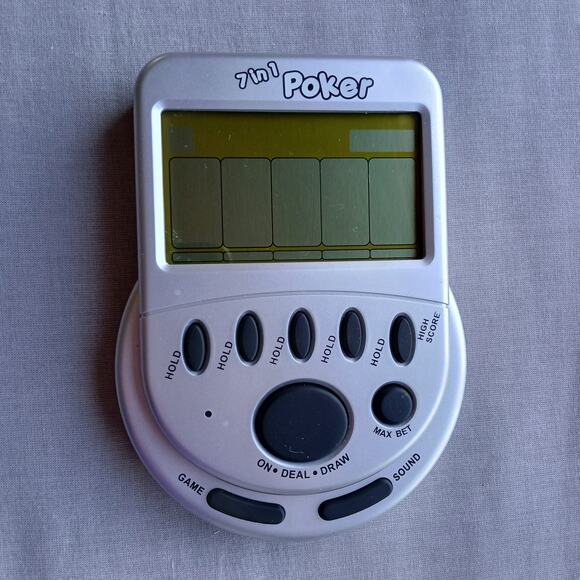 Mega Screen Electronic 7in1 Poker Handheld Game batteries not included (2 AAA) - Picture 2 of 8